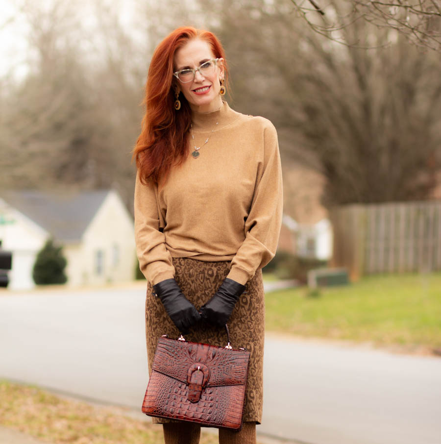 warm neutral outfit