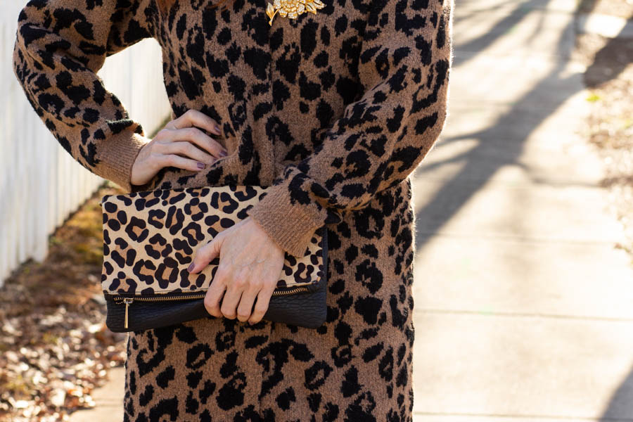 Long leopard cardigan