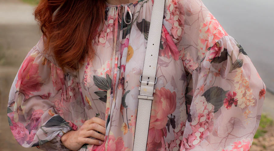 Pink floral dress