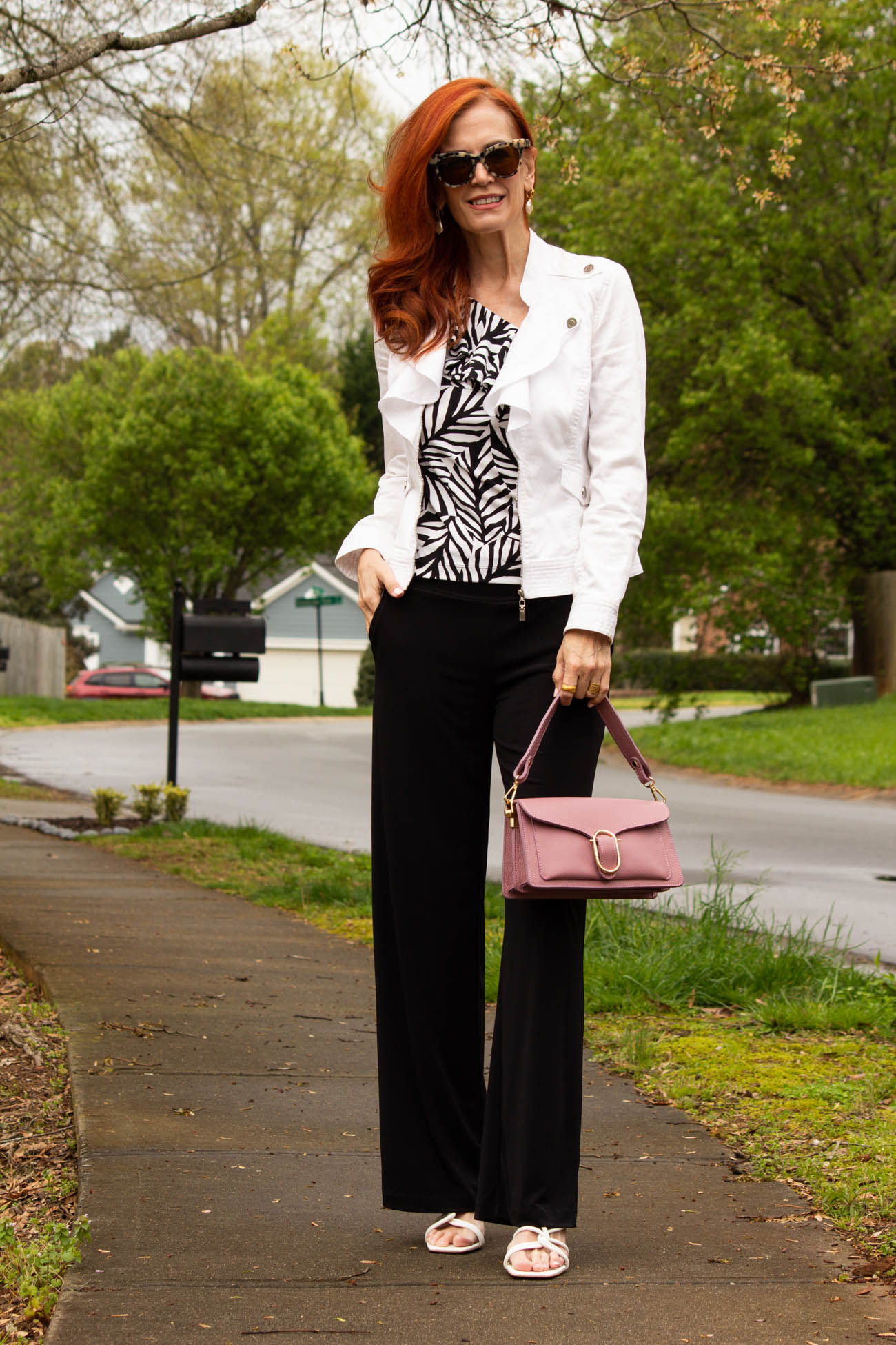 Clara Sunwoo one shoulder top and wide leg pant